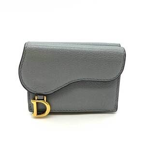 DIOR Gray Leather Wallet